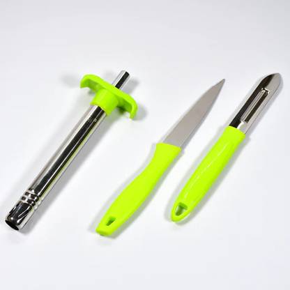 Dabster Gas Lighter, Peeler and Knife Combo for Kitchen Tool Set Kitchen Tool Set