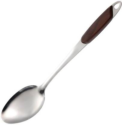 PERMAFROST Serving Spoons Cooking Spoon with Heat Resistant Plastic Handle,Spoon Set Stainless Steel Serving Spoon