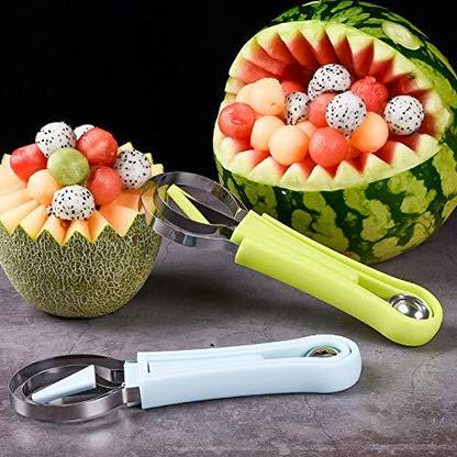 DoDoEnterprise Fruit Carving Tool Set for Melons, Cutter & Scooper – 4-in-1 Kitchen Gadget Stiff Putty Knife
