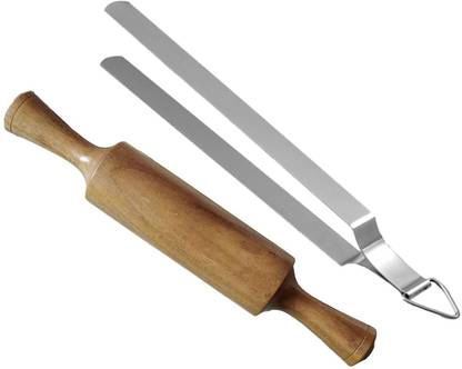 DRACO R_Roasting Tong for Roti fulka paneer Tandoor With Belan L_3 Kitchen Tool Set