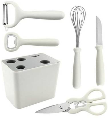 MAKD Stainless Steel 6-Piece Kitchen Gadgets Set, Kitchen Scissor Kitchen Tool Set