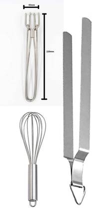 DRACO R_Wire_Pakkad & Roasting Tong for Roti fulka paneer With Egg_Blender L_7 Kitchen Tool Set