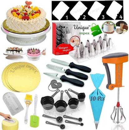 Unique Impex cake decorating items + cake making materials with blender - Kitchen Tool Set
