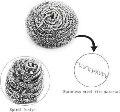 A I World Bartan Dhone Ka Juna Stainless Steel Scrub