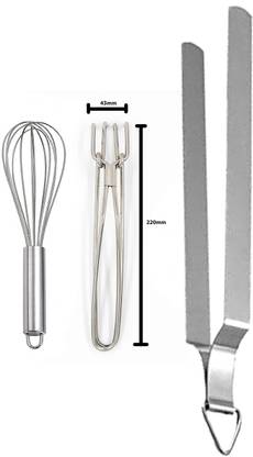 DRACO R_Wire_Pakkad & Roasting Tong for Roti fulka paneer With Egg_Blender L_5 Kitchen Tool Set