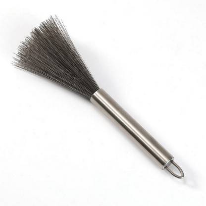 HM EVOTEK Stainless Steel Wire Brush with Handle & Hang Hook Scrub Dish Plate Washing K0 Plastic Wet and Dry Brush