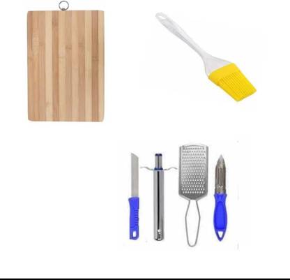 GMH 6 IN 1 COMBO Chopping Board, Brush, Knife, Lighter, Grater, Peeler. Kitchen Tool Set