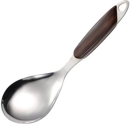 PERMAFROST Serving Spoons Cooking Spoon with Heat Resistant Plastic Handle,Spoon Set Stainless Steel Serving Spoon