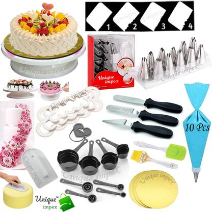 Unique Impex cake baking set combo . Cake making materials combo set Kitchen Tool Set