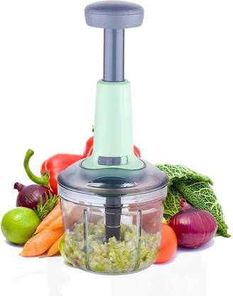Ecodex Multipurpose Hand Push Chopper 900 ML with 4 Stainless Steel Blades Kitchen Tool Set
