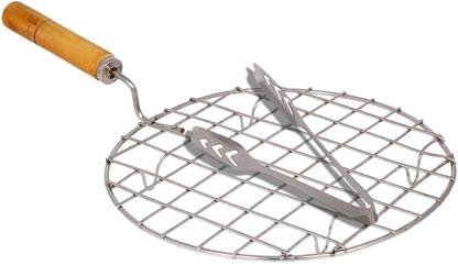 DRACO Round Roaster With Momos Chimta R_RPR+MC_KT_9 Kitchen Tool Set