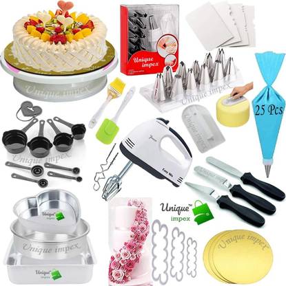 Unique Impex cake decorating items - cake baking set with electric beater Kitchen Tool Set