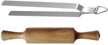 DRACO R_Roasting Tong for Roti fulka paneer Tandoor With Belan L_10 Kitchen Tool Set