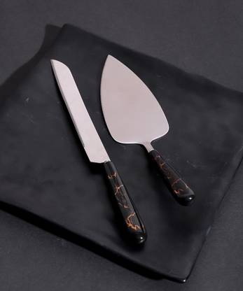 Bonhomie Bonhomie Black Marble Pastry Knife Set For Home & Kitchen Kitchen Tool Set