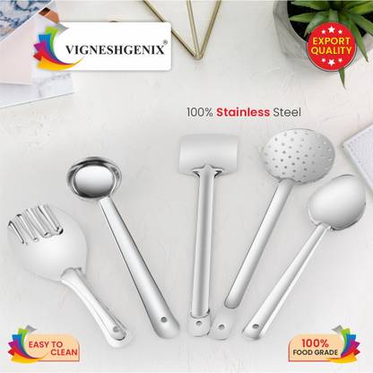 VIGSHRISE Kitchen Set Gadgets Utensil Set Includes Spatula, Ladle, Skimmer, Cooking Spoon Kitchen Tool Set