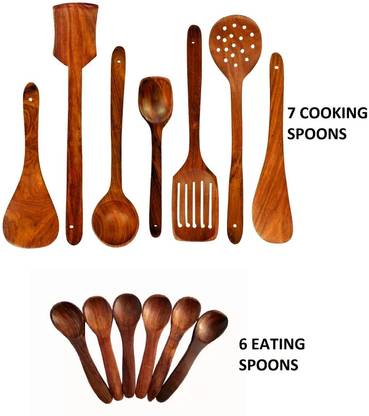 Ruby Perl Wooden Spatula Cooking Serving Tools Kitchen Tool Set