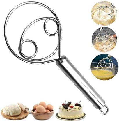 kitssential Danish Whisk Bread Mixing Tool Baking Pastry Blender for Cake (Pack of 1) Stainless Steel French Whisk