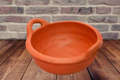 Lakshmi handy crafts Organic Clay Handi Clay Pot with handle Kitchen Tool Set