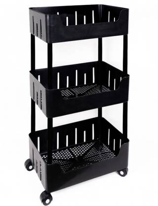 ADA 3 Tier Plastic Storage Rack for Kitchen, Fruits & Vegetables Stand Plastic Kitchen Trolley