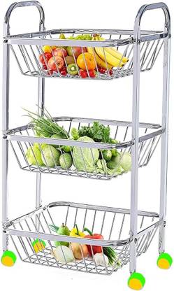 Ganpati Steel Kitchen Trolley