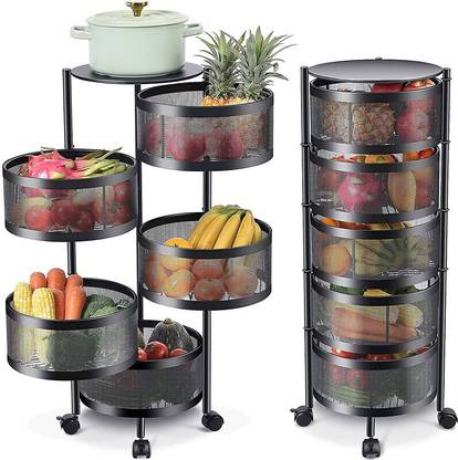 Zeekty Kitchen Trolley with Wheels, Kitchen Organizer Items and Storage Solutions for Stainless Steel Kitchen Trolley