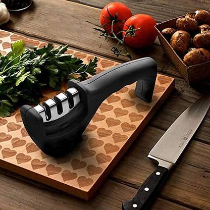 Trade Hub Manual 3 Stage Knife Sharpener for Kitchen Knife Sharpening Steel