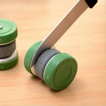 Newvent Kitchen Knife Sharpener Stone Round Knife Sharpener ( Pack Of - 2) Knife Sharpening Stone