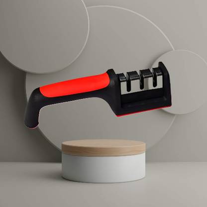 BZILO Knife Sharpener Tool, 3 Stages Sharpener with Handle, Chef's Knives MODEL_117 Knife Sharpening Stone
