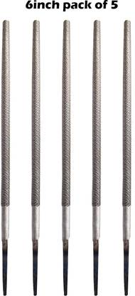 LXMI Round Engineer's File Tool 6Inch (125mm) (Pack Of 5) Knife Sharpening Steel