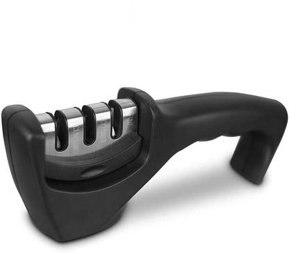 Meswarn Kitchen Knife Sharpener (Black) Knife Sharpening Steel