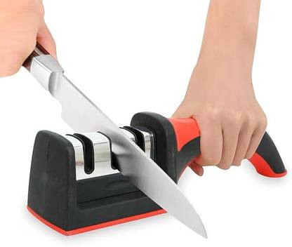 ZIVINI Knife Sharpener Tool, 3 Stages Sharpener with Handle Knife Sharpening Steel