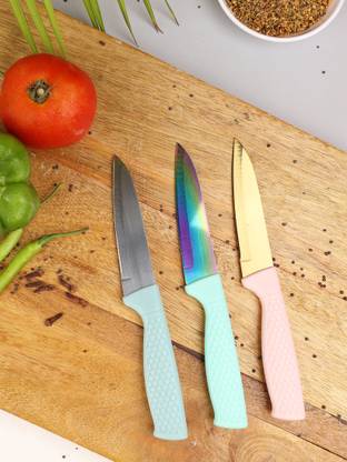 AVMART Stainless Steel Kitchen Knife Set, Professional Chef Knife Pack of 3 Multi Tool