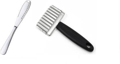 MOREL Butter Spreader Knife AND Chopping Knife Crinkle Cutters COMBO Multi Tool
