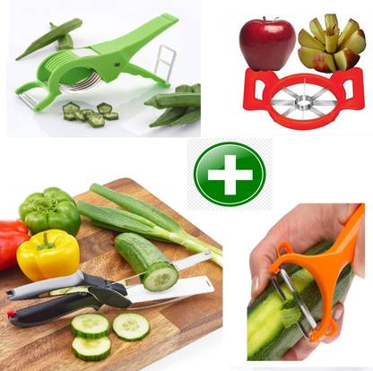 मोड्स Smart cutter 2 in 1 vedge cutter with apple cutter and peeler cutting tools चाकू