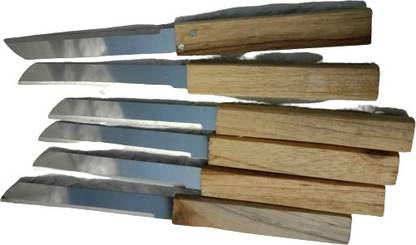 SIMSNURA Wood Handle Kitchen Knife - Handmade Fixed Blade Knife
