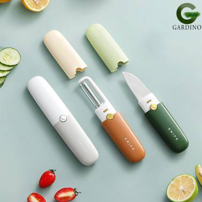 GARDINO 2 in 1 Dual Function Stainless Steel Vegetables Blade Pocket Knife