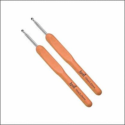 ZENISO Crochet Hook & Knitting Needle Size 10-Aluminium with Plastic Handle Knitting Pin