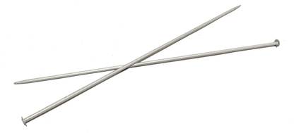 Qroof Aluminium Knitting Needle - No 10 (Pair of 2 Knitting Needles)