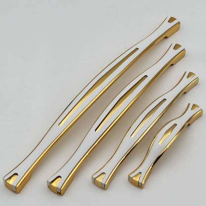ABVIN Premium White Gold Bar Handles, Unique Modern Gold Cabinet (288mm (12 inch )) Gold Plated Cabinet/Drawer Handle