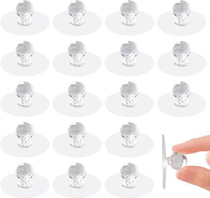 9Up Self-Adhesive Knobs Pulls Handles for Wardrobe Kitchen Cupboard Plastic Cabinet/Drawer Handle
