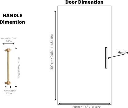 Mantara B-0108-192-Gold-MANTARA Brass Door Handle
