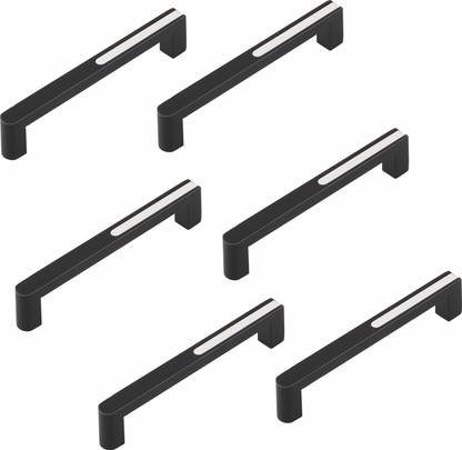 GS Gujarat GS Gujarat Dark Matt Black Kitchen Cabinet Handle Drawer Handle 6Inc Pack Of 6 Stainless Steel Cabinet/Drawer Handle