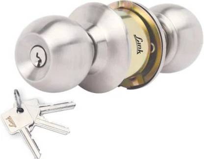 Link Knob Set Cylindrical Bathroom Lock, Suitable for Left or Right Stainless Steel Door Handle