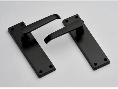 Screwtight Victorian Straight Lever Door Handle - Matte Black - Internal - Designer Lever Zinc Door Handle
