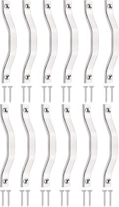 Sun Shield Stainless Steel Cabinet Handle Front Screw 202 No 4 Inch 12 Pcs Stainless Steel Cabinet/Drawer Handle