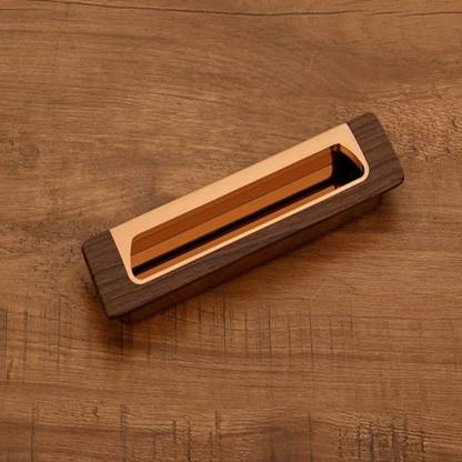 HARMONUS Sliding Handle and Door Pull Handle Handle 224 mm - 10 inch (Rose Gold - Qubic) Zinc Door Handle