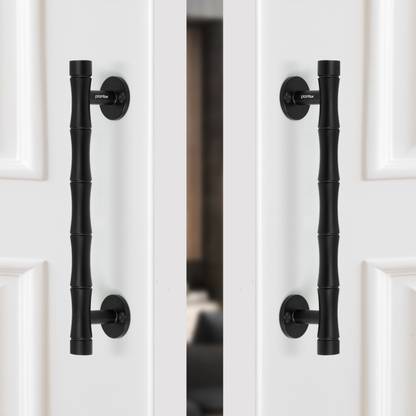 Plantex Door Handle/Main Door Handle/8 Inch Pull-Push Handle - Pack of 2 (S-140, Black) Stainless Steel Door Handle