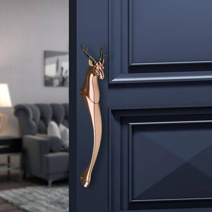 KURIC DEER Shape Main Door Pull Push Handle Antique Finish Door Hardware (8 Inch) Aluminium Door Handle