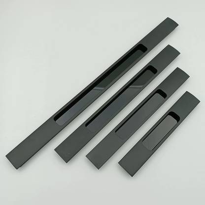 ABVIN Slim Black Concealed Sliding Door Handle for All Type Wardrobe(160mm ( 8 inch )) Aluminium Cabinet/Drawer Handle