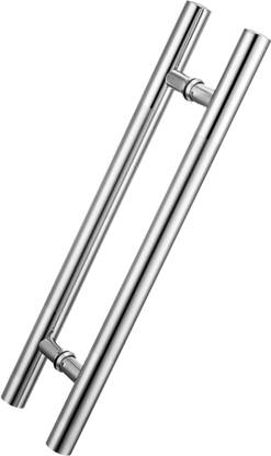 Link Glass and Wooden Main Door H-Round Handle for Pull Push(25mmx400mmx300) Stainless Steel Door Handle